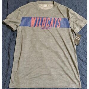 Arizona Wildcats Size Large Short Sleeve T-Shirt Men's Gray Red Blue Logo Front